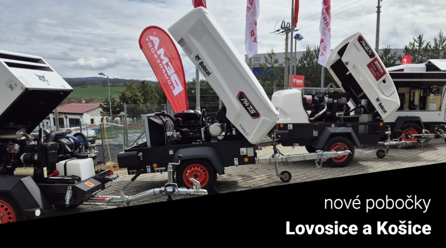 nové pobočky Lovosice a Košice